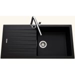 Luisina - vier granit noir albey 1 grand bac 1 �gouttoir