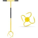 Cultivateur de griffe de jardin et poigne avec manche - griffe de sol manuelle - griffe de dsherbage ...