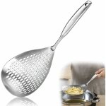 Cumoire en acier inoxydable - 14, 5cm - en acier inoxydable - cuillre  filtrer - louche  frire - pour ...