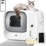 Cura 3 bac  litire autonettoyant 60 l, surveillance par application et protection brevete contre les ...
