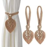 (curry l�ger) lot de 2 embrasses de rideau, pour rideaux boho, porte - rideaux faits � la main, clips ...