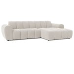 Lisa design - curtis - canap d'angle droit 4 places en tissu textur - beige