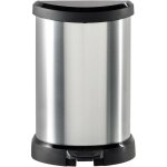 Curver - deco bin 240568 poubelle 15 l (l x h x p) 303 x 448 x 268 mm argent, noir 1 pc(s)
