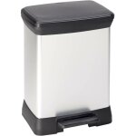 Curver - deco bin 240638 poubelle 30 l (l x h x p) 390 x 510 x 290 mm argent, noir 1 pc(s)