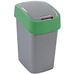 Curver - flip bin - poubelle 50l  couvercle basculant - pour cuisine, bureau, salle de bain - 29, 4 ...