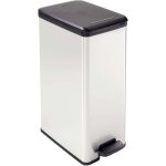 Curver - poubelle slim - slim bin 40l - gain de place - 40 x 25 x 61 cm - gris m�tallis�