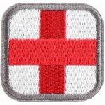 Cusson brod en forme de croix mdicale, cusson  crochet et boucle, appliqu sur vtements, sac, chapeau ...