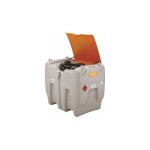 Cemo - cuve de ravitaillement gasoil pe 620l avec kit pompe  gasoil 12v 45 l / min et pistolet automatique ...