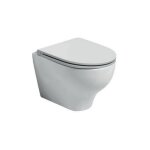 Azzurra - cuvette suspendu en cramique 35. 5x53 cm blanc brillant ceramica pratica - con copri wc standard ...