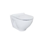 Regiplast - cuvette suspendue sans bride semi carne avec abattant frein de chute