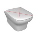 [jamais utilise] cuvette suspendue de toilette wc jacob delafon vox sans bride en cramique blanche - ...