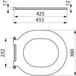 Cuvette de wc delabie s21 / 700 en poly�thyl�ne noir sans couvercle
