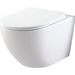 Cuvette wc suspendu blanc mat 54 cm sans bride fixations invisibles - cyrus