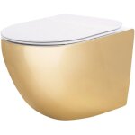 Cuvette wc suspendue rea carlo mini tornado nf 0, 4 gold