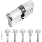 Cylindre de porte 30 / 30 pour serrure � profil avec 5 cl�s, cylindre de serrure avec bouton pour serrure ...