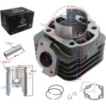Cylindre pour scooter 2t 70cc 1pe40qmb diam�tre ext�rieur 10 mm