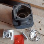 Cylindre de tron�onneuse dolmar 44 mm, pi�ce de rechange pour les mod�les dcs - 5200, dcs - 520 111, ...