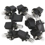 Cyslmuk - 10 pcs dc 12v 1, 2w t5 ampoule tableau de bord jaune clair pour voiture interne
