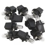 Cyslmuk - 10 pcs dc 12v 1, 2w t5 ampoule tableau de bord jaune clair pour voiture interne