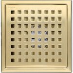 Cyslmuk - 1pc caniveau de douche or acier inoxydable carré 15x15cm drain de douche siphon de sol drain ... Cyslmuk - 1pc caniveau de douche or acier inoxydable carré 15x15cm drain de douche siphon de sol drain ...