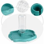 Cyslmuk - 1pc fontaine  eau pour tortues - mangeoire 2 en 1 - anti - dversement - bleu - mangeoire ...