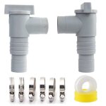 Lot de 2 vanne d'entretien / d'arrt pour piscine avec raccord de tuyau de 32mm, robinets d'arrt pour ...