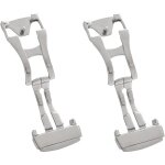 2x boucle dployante en acier inoxydable pour bracelet de montre de 20 mm, lisse