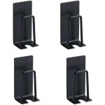 Cyslmuk - lot de 4 porte - brosse  dents en acier inoxydable, mural, argent, adapt aux tasses, mugs, ...