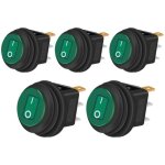 Cyslmuk - 5 pices interrupteur  bascule tanche 12v 20a on / off 3 broches 2 positions commutateur ...