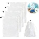 Lot de 5 sacs filtrants pour aspirateurs de piscine, 32x 23cm, en maille fine avec cordon de verrouillage, ...