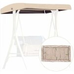 Beige toile de rechange pour balancelle, housse de rechange 3 places, toit balancelle de jardin, impermeable ...