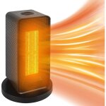 Chauffage lectrique portable 1200 w ptc avec thermostat, balanoire  90 , 3 modes, protection de scurit ...