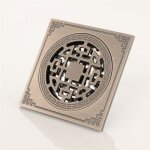 Drain de douche carre, laiton drainage de douche 10x10 caniveau de douche salle de bains anti - odeur ...
