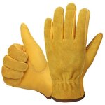 Cyslmuk - gants de travail en cuir 1 paires de gants de r�paration de voiture de jardin de construction ...
