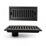 Grille douche, 20 x 10 cm siphon de sol rectangulaire, caniveau de douche, noir siphon de sol avec grille ... Grille douche, 20 x 10 cm siphon de sol rectangulaire, caniveau de douche, noir siphon de sol avec grille ...