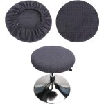Gris) lot de 2 housses de tabouret rond, housses de tabouret de bar rond, lavables et faciles d'entretien, ...