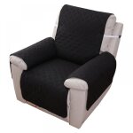 Housse fauteuil relax 1 place, housse de canap protecteur inclinable impermable pour chambre (noir ...