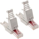 Cyslmuk - jeu de 10 fiches rj45 cat 6, outils non inclus, fiches cristal sans pression catgorie 6e