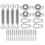 Kit de fixation pour voile d'ombrage, kit de quincaillerie d'ombrage 304, adapt� aux voiles d'ombrage ...