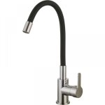 Cyslmuk - mitigeur d'�vier � m�moire de forme, style inox, flexible, avec fonction m�moire de forme [noir] ...