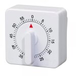 Cyslmuk - petite minuterie m�canique � pendule carr�e, 60 minutes / 1 heure portable, aucune pile n�cessaire ...
