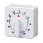 Cyslmuk - petite minuterie mcanique  pendule carre, 60 minutes / 1 heure portable, aucune pile ncessaire ...