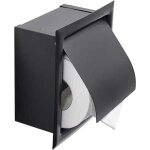 Porte - papier toilette encastr, acier inoxydable avec couvercle, design encastr, gain de place, porte ...