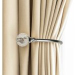 Rideau metallique 2 pack (argent) embrasses � rideaux crochets murals u m�tal curtain tiebacks