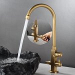 Cyslmuk - robinet en laiton antique pour �vier ext�rieur froid simple, robinet rotatif