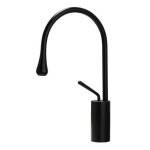 Cyslmuk - robinet de salle de bain noir en laiton massif, mitigeur haut, robinet de lavabo de salle de ...