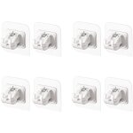 Support de tringle  rideau blanc, 8 pices, sans tige de perage, support de tringle auto - adhsif ...