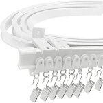 Tringle à rideaux, rail de rideau de plafond flexible pour baie vitrée, environ 5 m, pliable courbe support ... Tringle à rideaux, rail de rideau de plafond flexible pour baie vitrée, environ 5 m, pliable courbe support ...