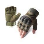 Cyslmuk - l, vert arm) gants de protection articulaire, demi - doigts en caoutchouc rigide pour exercices ...