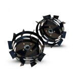 Paire de roues mtalliques 4. 00 - 8 axe 23 mm pour motoculteur toute marque ? daewoo daacc - 116 - 23 ...